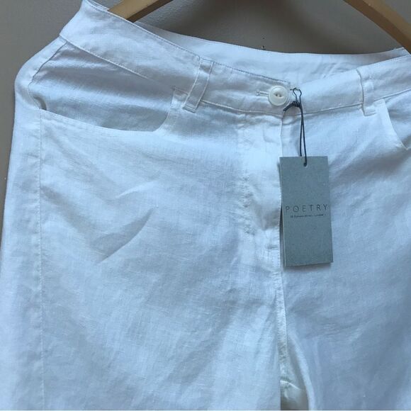 NWT Poetry Cream Linen Trouser Tapered (10) - Picture 3 of 11